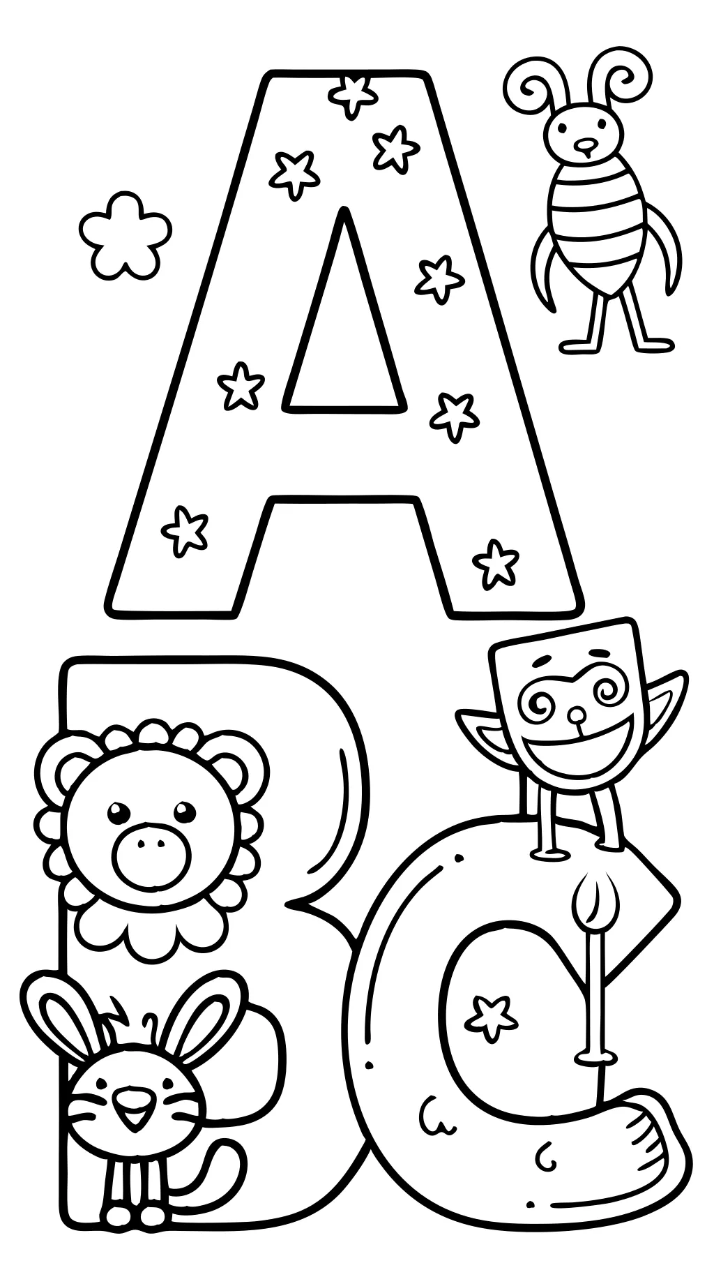 alphabet coloring pages for preschoolers